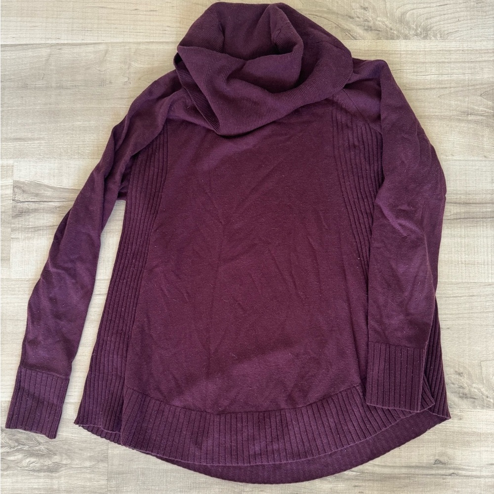 Loft burgundy cowl neck sweater